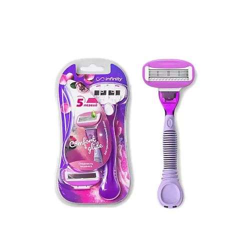 INFINITY Бритва женская станок ComfortGlide с 2 сменными кассетами