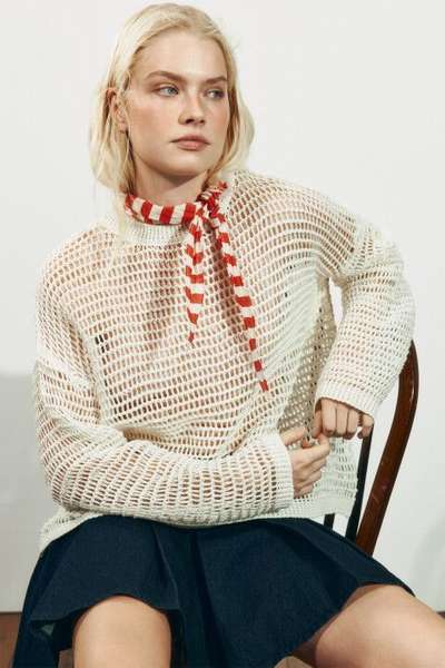 Косынка хлопковая в полоску