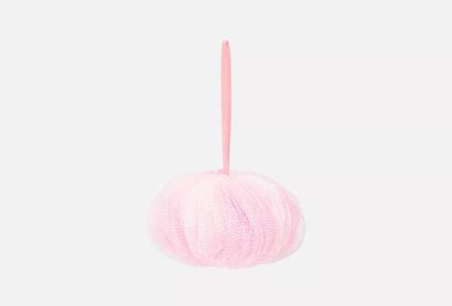 Мочалка со шнуром розовая | BASICARE | PUMPKIN BATH SPONGE WITH PINK RIBBON-PINK
