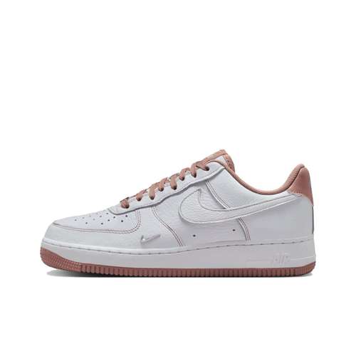 Nike Air Force 1 Кожа Низкие Кроссовки для скейтбординга Женские Белые Розовые