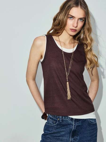 Двуслойная майка с вискозой в составе