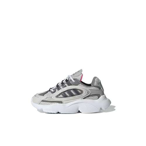 Adidas Originals Ozmillen противоскользящие устойчивые к истиранию низкие детские повседневные кроссовки серый белый