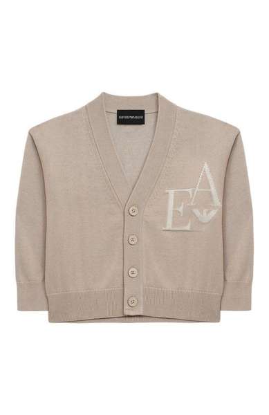 Детское: Кардиган из хлопка и вискозы Emporio Armani