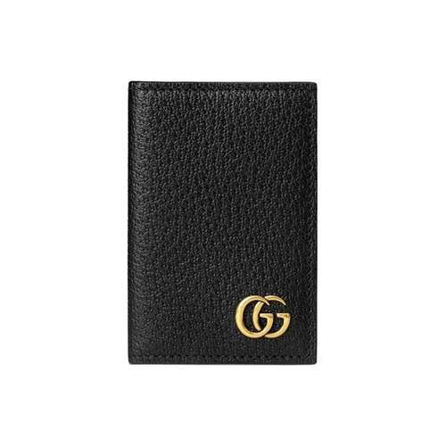 GUCCI Marmont Коровья кожа Держатель для карт Держатель для карт Мужской Черный