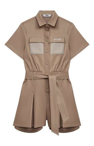 Детское: Комбинезон из хлопка и вискозы MSGM kids
