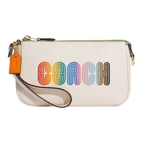 COACH Nolita Кожа Маленькая Сумка Плечевая Сумка Сумка Клатч Маленькая Женская Белая