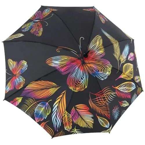 Зонт DOPPLER 740765SF, трость, полуавтоматический, черный