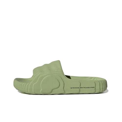 adidas originals Adilette 22 Удобные Резиновые Стельки Противоскользящие Устойчивые к Износу Шлепанцы Унисекс Зеленые
