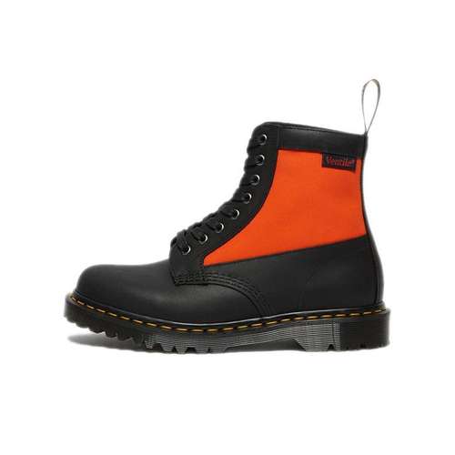 Dr.Martens 1460 Кожаные Короткие Ботинки до середины голени Армейские Унисекс Угольно-черный