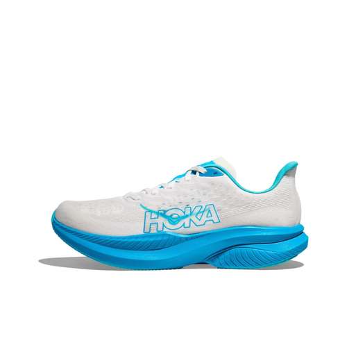 HOKA ONE ONE MACH 6 Противоскользящие Износостойкие Низкие Беговые кроссовки Мужские Белые Синие