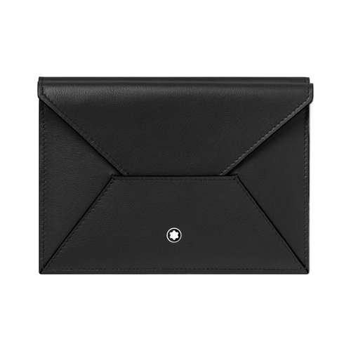 MONTBLANC Держатель для паспорта из телячьей кожи мужской черный
