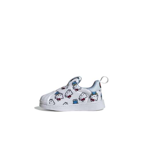 Hello Kitty X adidas originals SUPERSTAR 360 Устойчивая к истиранию низкая обувь для малышей Белый Синий