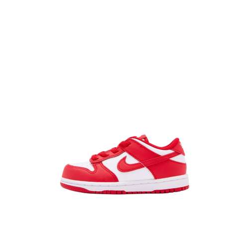 Nike Dunk Low Топ Обувь для малышей Красный Белый Для младенцев и малышей