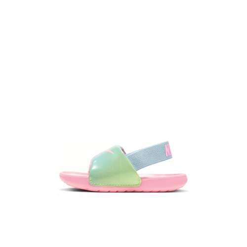 Nike Kawa Slide Спортивный кежуал Низкий верх Обувь для малышей Розовый Синий Зеленый Для младенцев и малышей