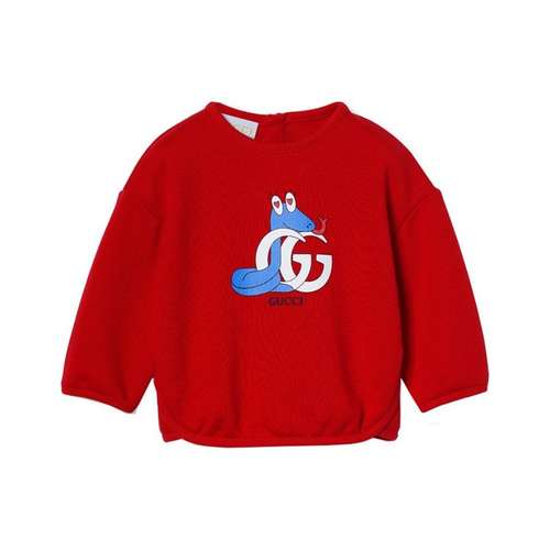 GUCCI Худи-ханьфу SS25 Красный для младенцев и малышей