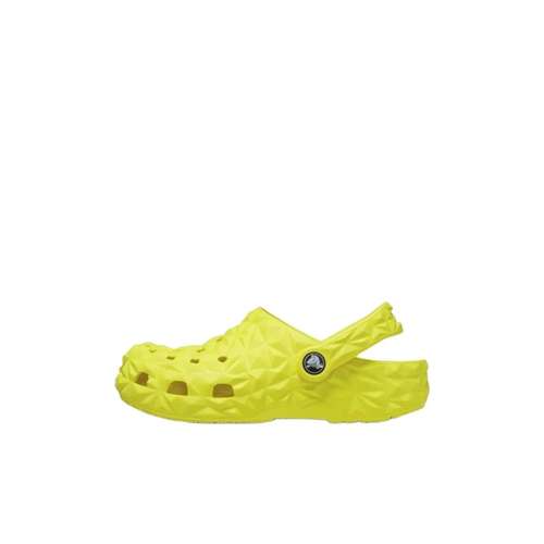 Crocs Classic Geometric Clog Водонепроницаемый Детский Сабо из Резины для Возрастных 3-7 Лет Желтого Цвета