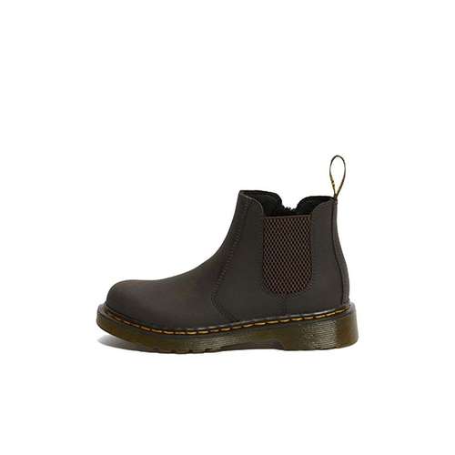 Dr.Martens JUNIOR 2976 Амортизация Износостойкие Детские Кожаные Сапоги Темно-Коричневый Детский Возраст 3-7 Лет
