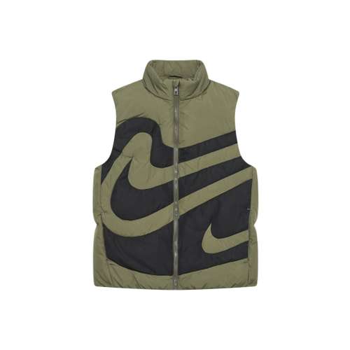 Nike 222 Medium Olive Green Kids Down Vests Найк 222 Средний Оливковый Зеленый Детский Пуховик
