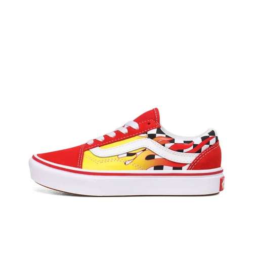 Vans Comfycush Устойчивая к истиранию Низкая Скейтборд Обувь Пламя Подростки