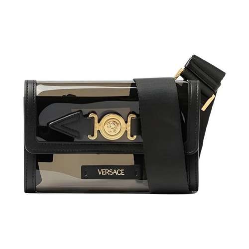 VERSACE ПВХ (поливинилхлорид) Поясная сумка (бандана) Мужская Черная