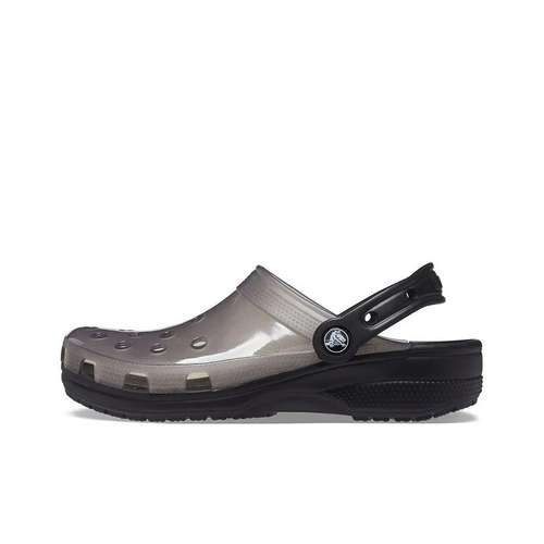 Crocs Классический Прозрачный Сланец Противоскользящий Устойчивый к Износу Сабо Унисекс Черный Серый