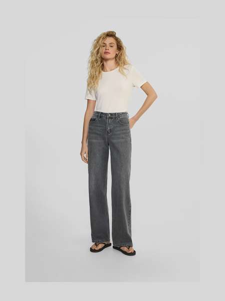 Джинсы Wide leg WL106 серого цвета