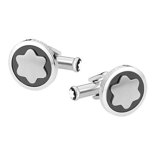 MONTBLANC Металлические стальные запонки для мужчин