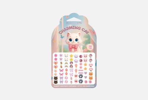 Детский набор наклеек-серёжек | MIAMITATS | Charming cat