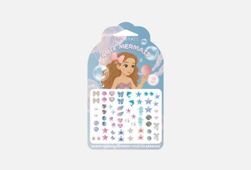 Детский набор наклеек-серёжек | MIAMITATS | Cute mermaid