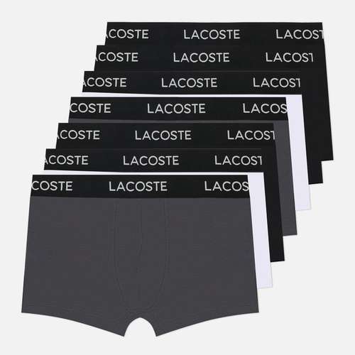 Комплект мужских трусов Lacoste Cotton Stretch Regular Trunks 7-Pack