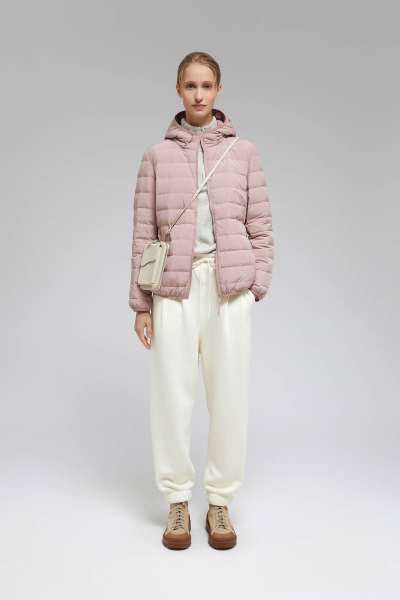 Стеганый пуховик с натуральным пухом