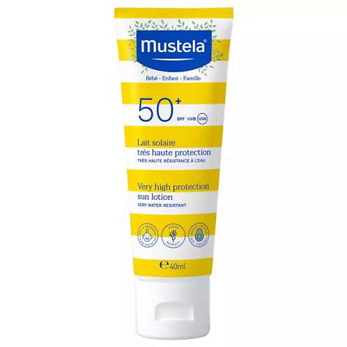 MUSTELA Водостойкий солнцезащитный лосьон для чувствительной кожи Sun Lotion SPF 50+