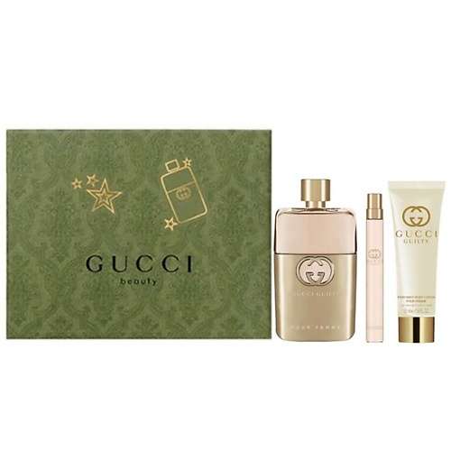 GUCCI Набор Guilty Pour Femme: Парфюмерная вода + Дорожный флакон + Лосьон