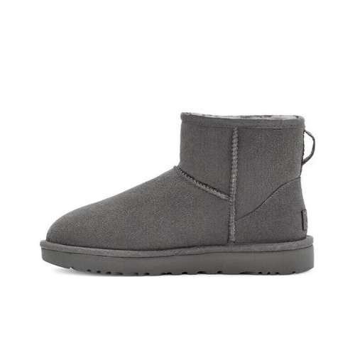 UGG CLASSIC MINI Овчина Термический Противоскользящий С флисовой подкладкой Короткие Зимние Ботинки Женские Серые