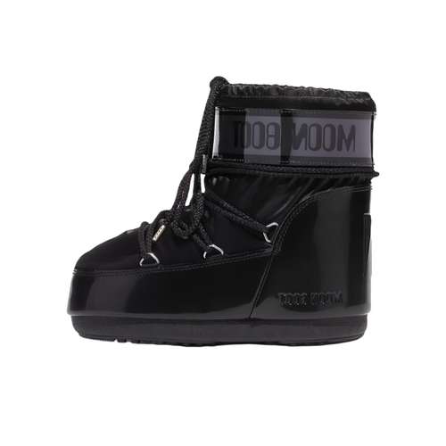 MOON BOOT ICON Low Glance Satin Короткие Снежные Ботинки Унисекс Черные
