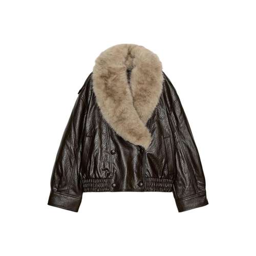 ZARA Темно-коричневые женские куртки