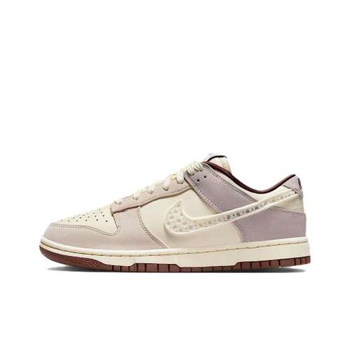 Nike Dunk Abrasion Resistant Низкие Кроссовки для Скейтбординга Женские Бежево-Коричневые