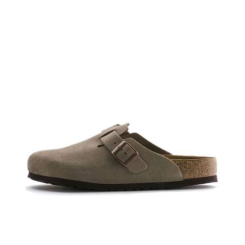 Биркенсток Бостон Soft Footbed Домашние тапочки Унисекс Серый Узкая версия