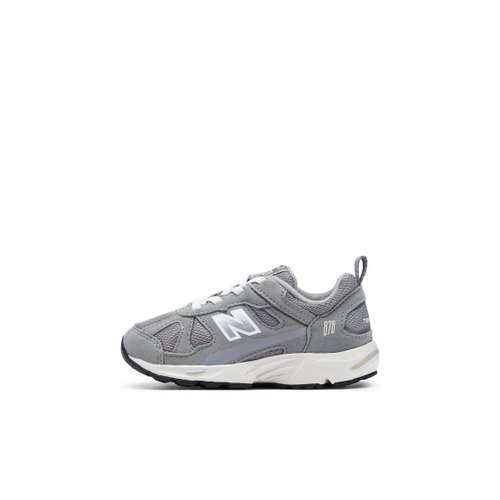 New Balance NB 878 Удобная Износостойкая Дышащая Низкая Обувь для Малышей Серый Белый Для Младенцев и Малышей