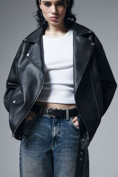 Куртка-косуха свободная с ремнем