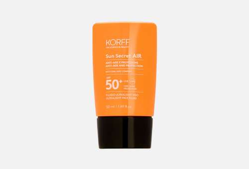 Легкий солнцезащитный флюид для лица spf 50+ | KORFF | secret air anti-age and protection