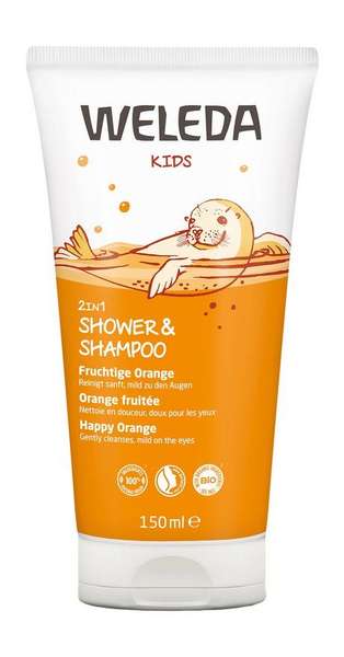 Weleda Kids Happy Orange 2-in-1 Shower & Shampoo