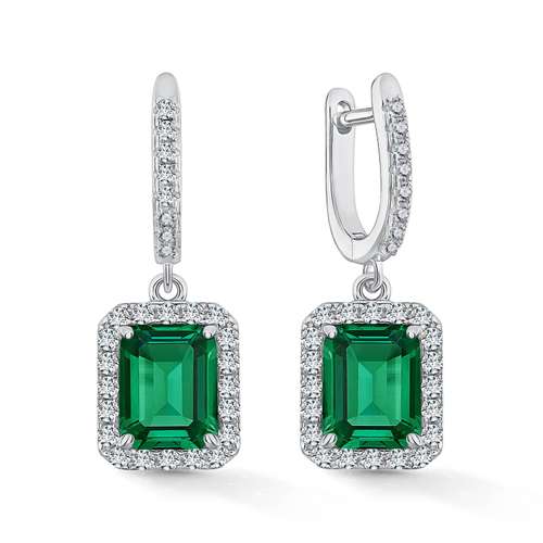 Серебряные серьги с фианитами