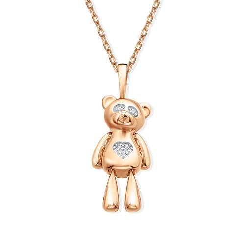 Золотая подвеска с фианитами