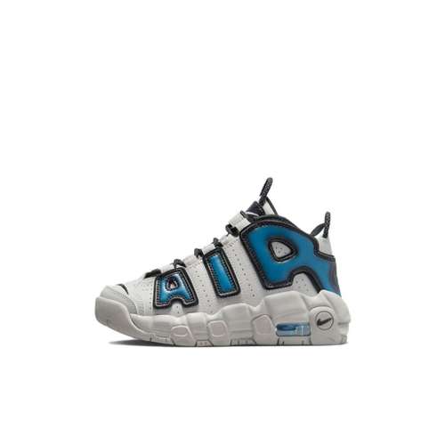 Nike Air More Uptempo Удобные Противоскользящие Устойчивые к истиранию Низкие Баскетбольные Кроссовки Белые Детские