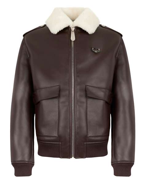 Дубленка из экомеха, PHILIPP PLEIN, LAEC-MRB3074-PTE003N_04