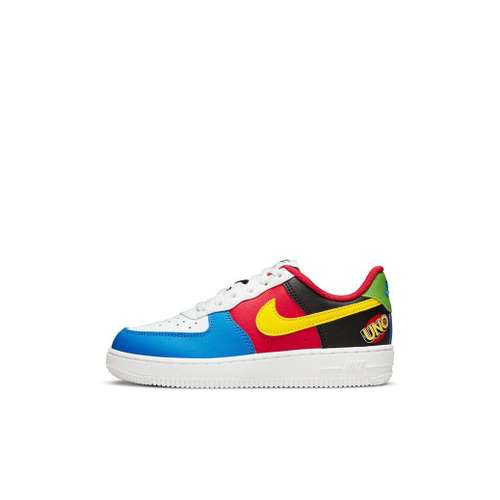 Nike Air Force 1 Кожа Низкие Кроссовки для скейтбординга Синие Белые Красные Детские