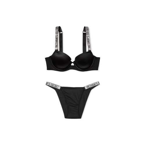 Victoria's Secret Комплект нижнего белья "Magical Цветочный" Женский Черный