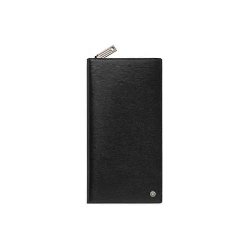 MONTBLANC Мужской кошелек из крупнозернистой коровьей кожи черный