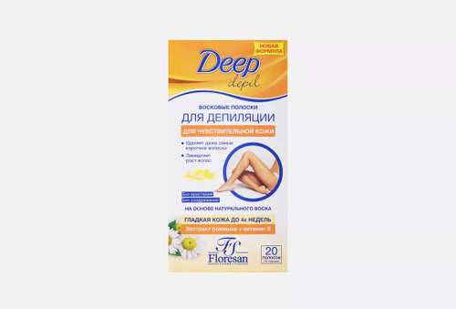 Восковые полоски для депиляции (20 шт.) | Deep Depil | С ромашкой